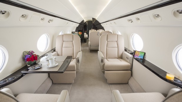 Interior of Private jet in Dallas