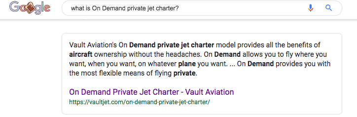 Definition of On Demand Private Jet Charter