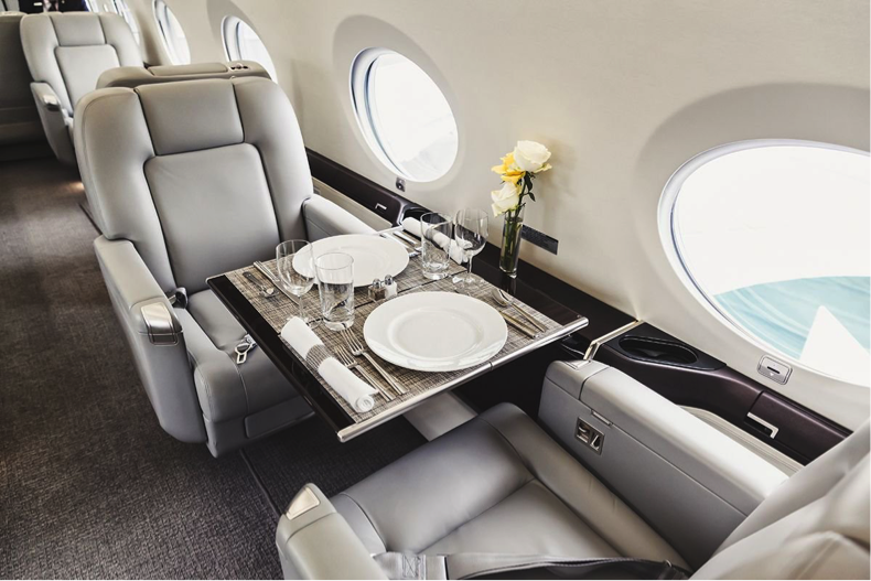 Interior of Luxury Private Jet