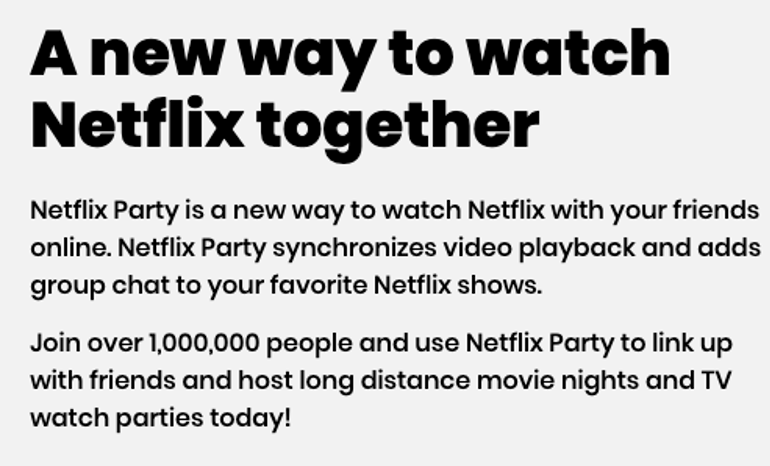 Netflix Party Description Block