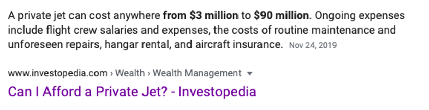 most expensive private jets cost